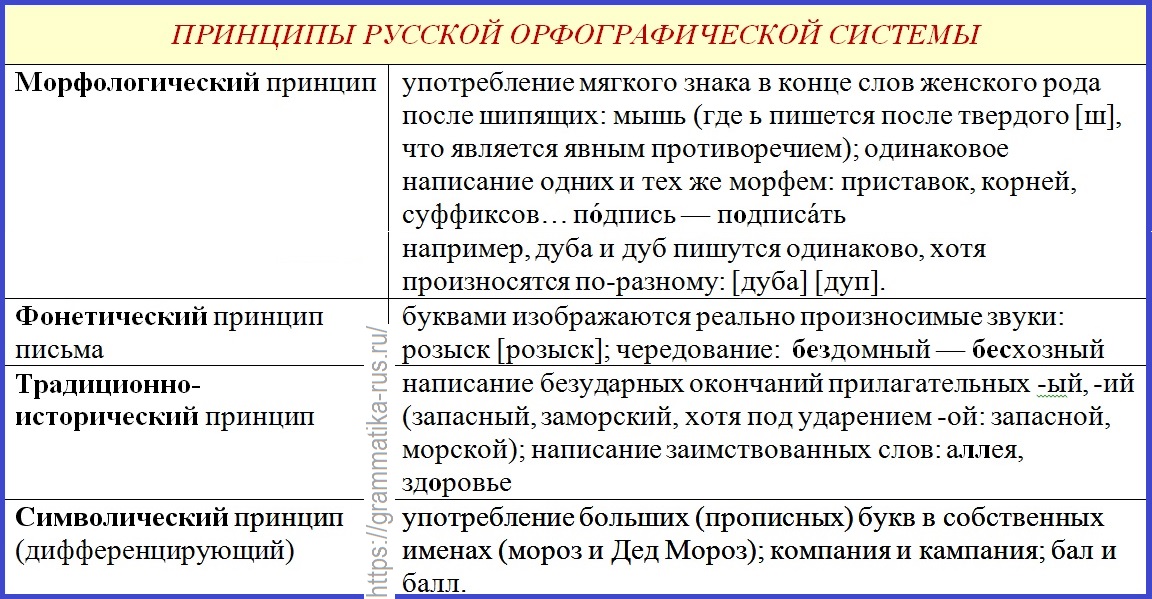 Принципы русской орфографической системы - Русский язык без проблем